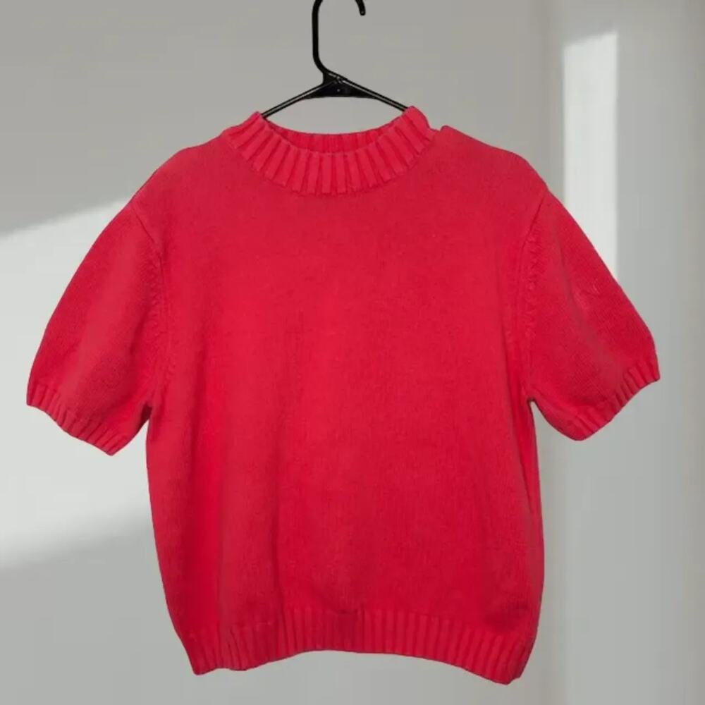 Appleseed’s Short-Sleeve Knit Sweater (Women’s XL)